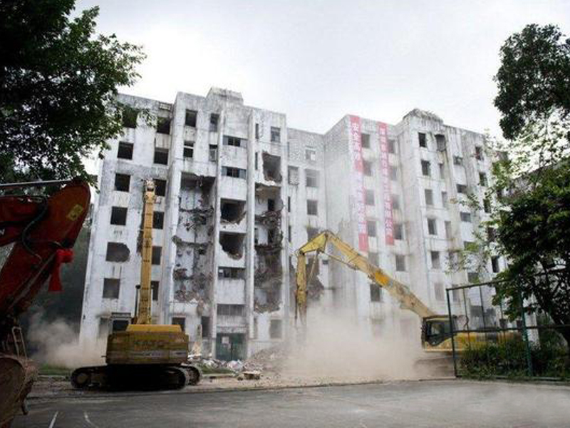 使用海沙的建筑物，墻體受損嚴(yán)重